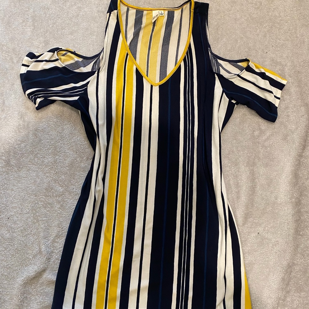 Jules & Leopold Yellow and Navy Striped Top